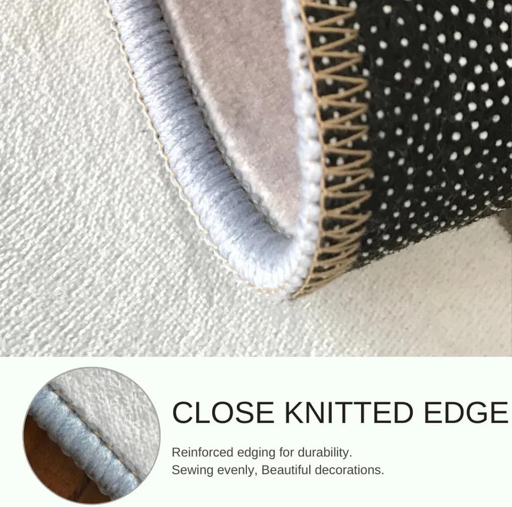 Yellow Grey Striped Pattern Modern Abstract Area Rug 3x5 Non Shedding Faux Wool Neutral Rug for Living Room Bedroom Diningroom Soft Shag Plush Throw Carpet Home Office Kitchen Indoor Rug Runner