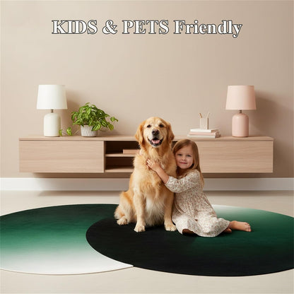 Modern Abstract 5x7 Irregular Area Rug for Living Room Bedroom Minimalist Bright Yellow Off White Geometric Art Deco Rugs Machine Washable Soft Non Slip Mats Nursery Dorm Low Pile Floor Carpet