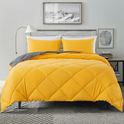 Lightweight 2 Pieces Comforter Set Twin Quilted Duvet Insert