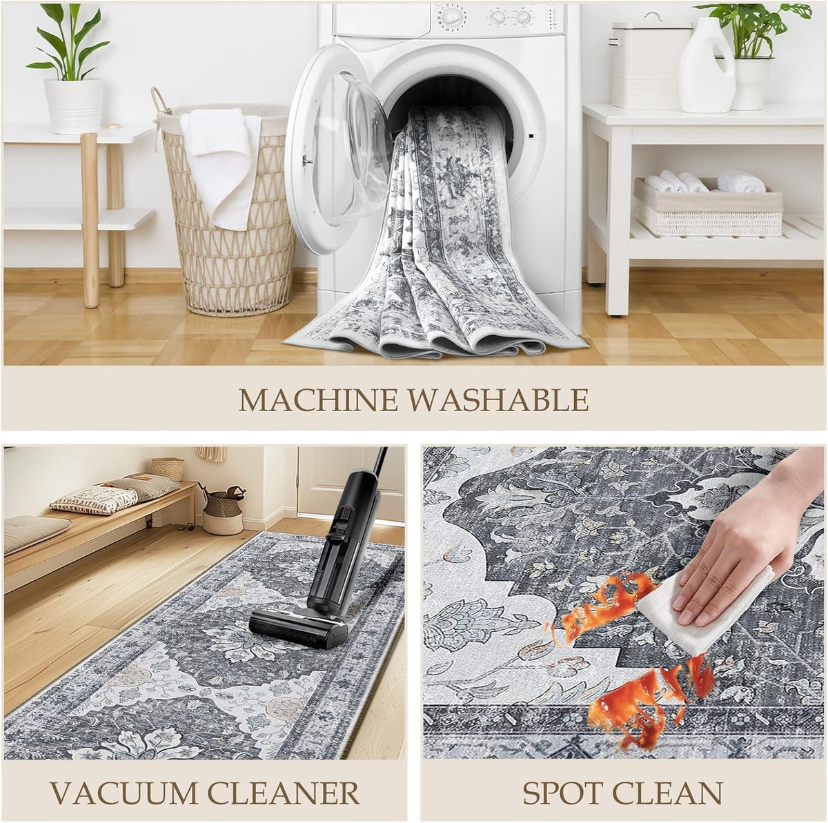 Bright Yellow Black Light Grey Modern Abstract Art Aesthetic Indoor Rugs 4x6 for Living Room Bedroom Dining Room Washable Non Shedding Faux Wool Soft Carpet Dorm Farmhouse Vibrant Geometric Area Rug
